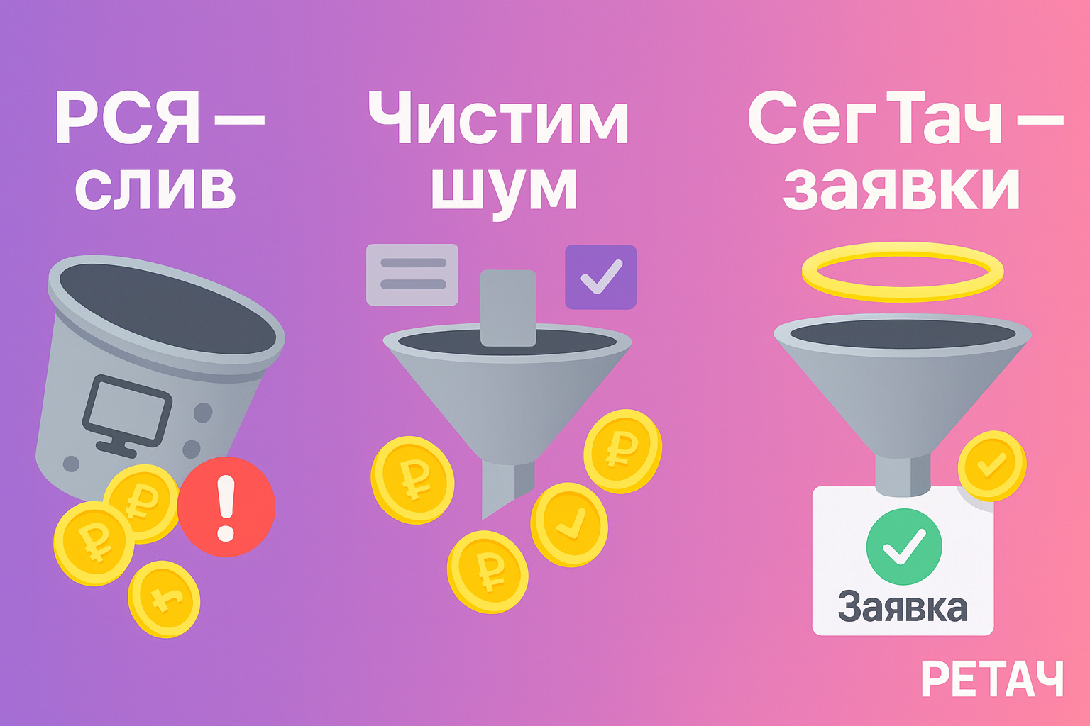 РСЯ: чистим шум — СегТач направляет бюджет к заявкам