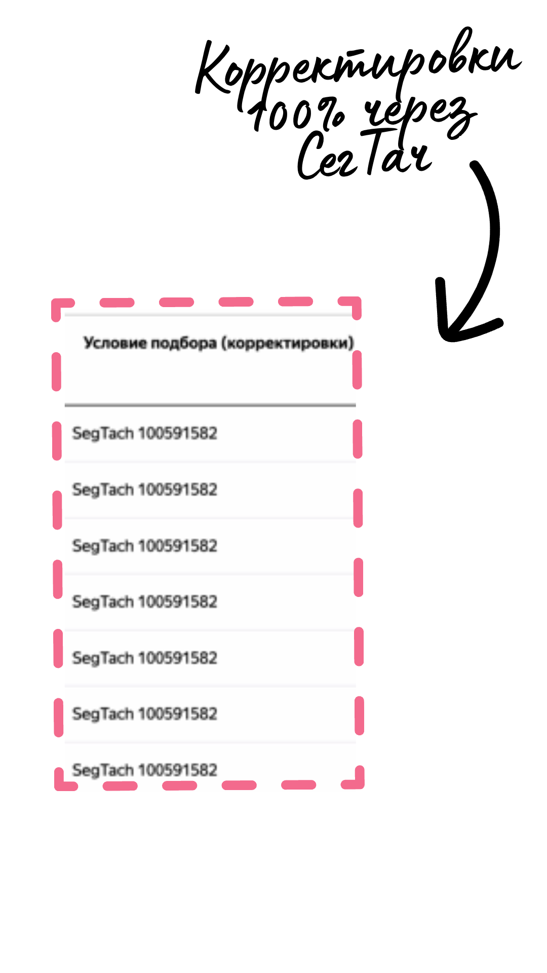 Условия показов: СегТач управляет 100% показов